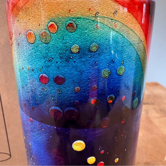 Colorful Sublimated Rainbow  20oz Tumbler with Lid - Picture 3 of 4